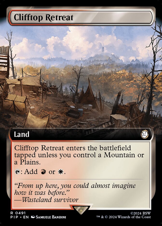 Clifftop Retreat - [Foil, Extended Art] Fallout (PIP)