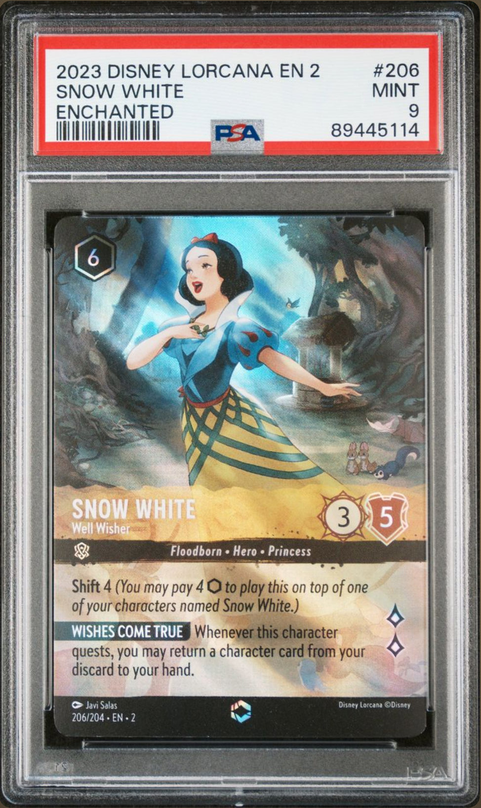 Snow White - Well Wisher - [Foil, Enchanted, Graded PSA 9] Rise of the Floodborn (2)