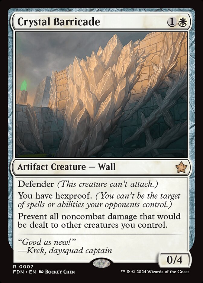 Crystal Barricade - [Foil] Foundations (FDN)