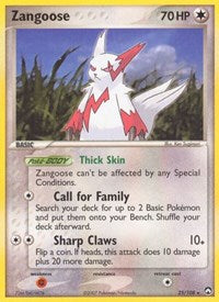 Zangoose (25) - EX Power Keepers (PK)