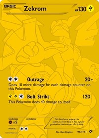Zekrom 115 Full Art Secret Rare (115) - Legendary Treasures (LTR)