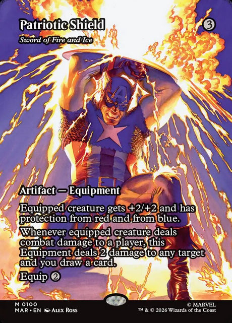 Patriotic Shield - Sword of Fire and Ice (100) - Marvel Universe (MAR)