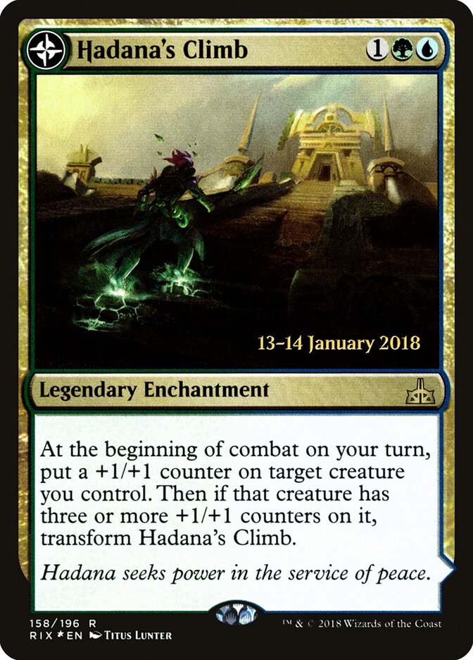 Hadana's Climb // Winged Temple of Orazca (158s) - Rivals of Ixalan Promos (PRIX)