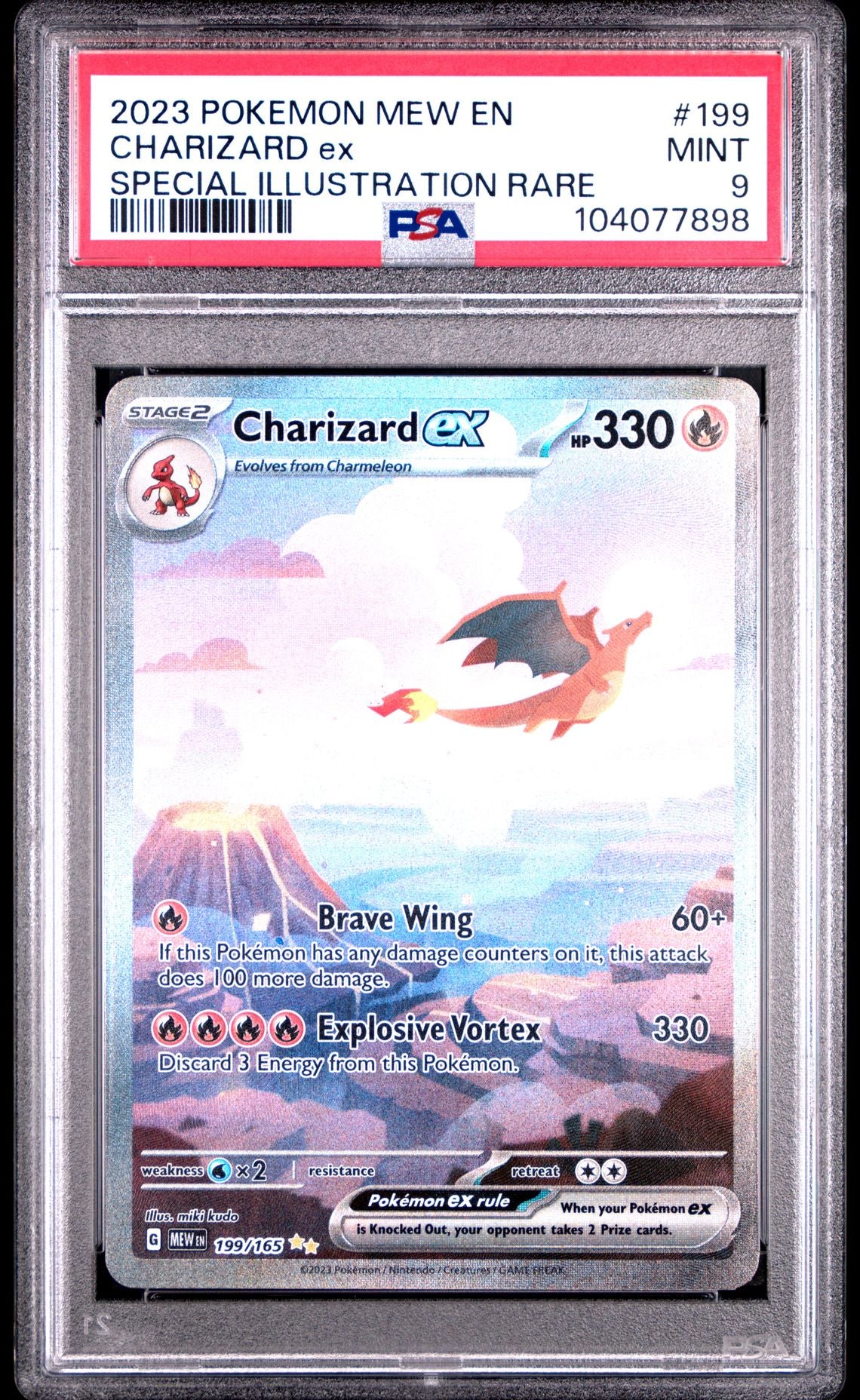 Charizard Ex Special Illustration Rare #199 - [Graded PSA 9] Scarlet Violet 151 (Mew)