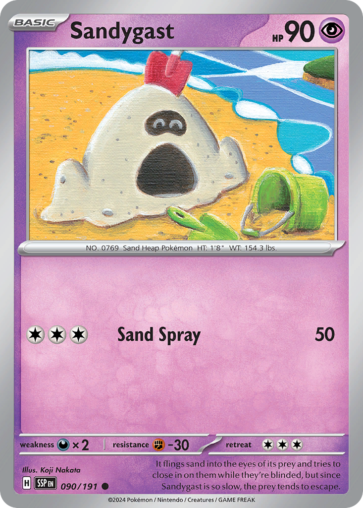 Sandygast (90/191) - [Reverse Holo] Surging Sparks (SSP)