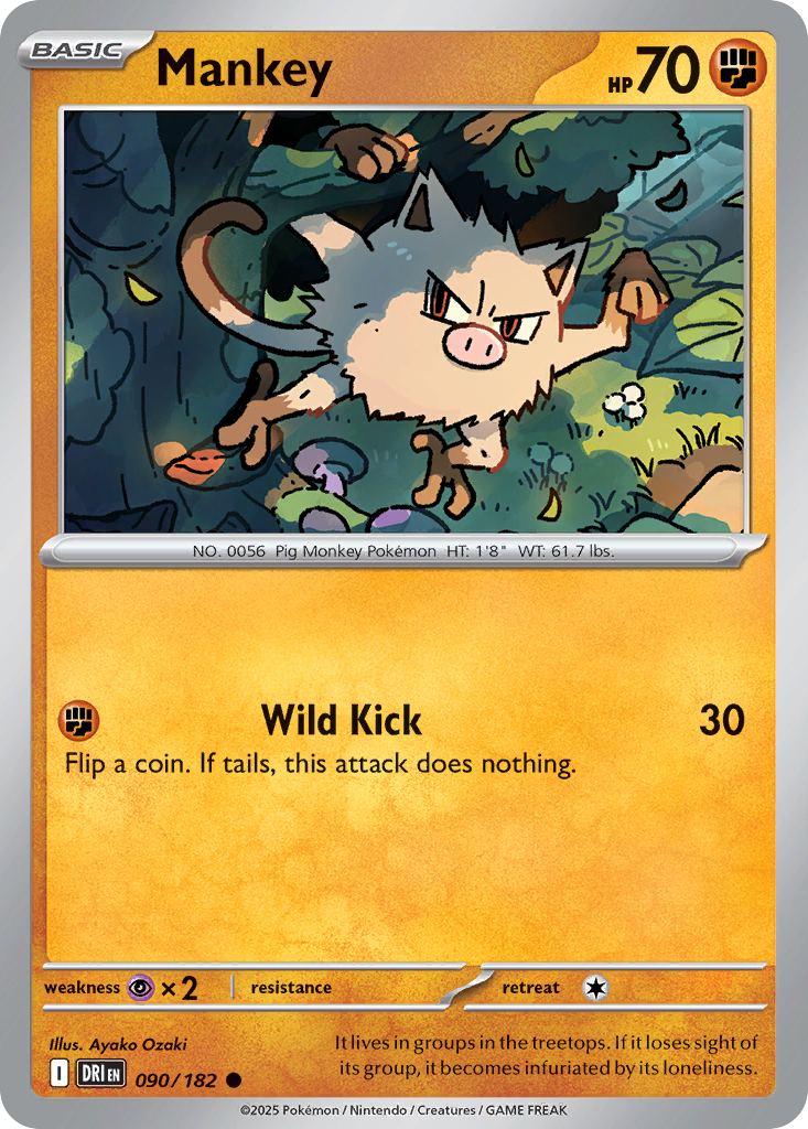 Mankey (90/182) - Destined Rivals (DRI)