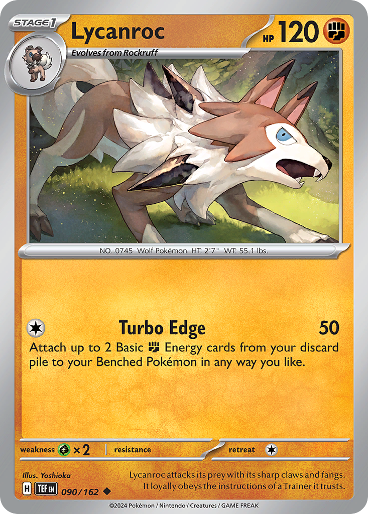 Lycanroc (90/162) - [Reverse Holo] Temporal Forces (TEF)