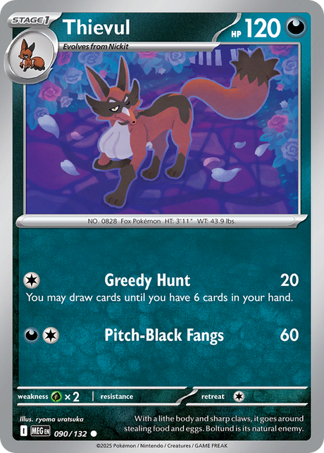 Thievul (90/132) - [Reverse Holo] Mega Evolution (MEG)