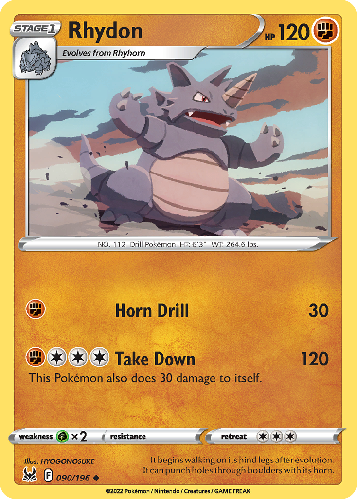 Rhydon (90/196) - Lost Origin (LOR)