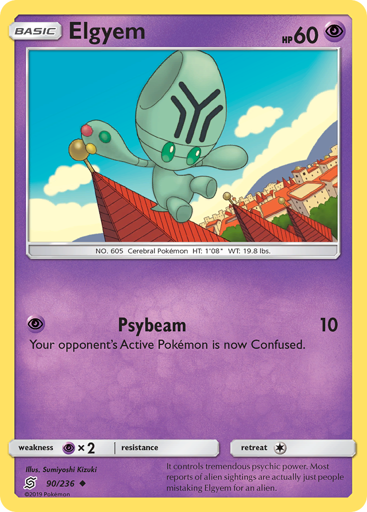 Elgyem (90/236) - [Reverse Holo] Unified Minds (UNM)