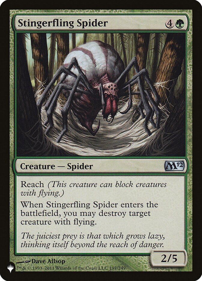 Stingerfling Spider (M12-197) - The List (PLST)