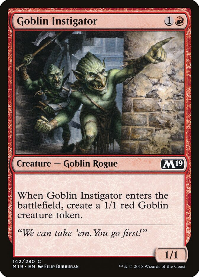 Goblin Instigator (142) - Core Set 2019 (M19)