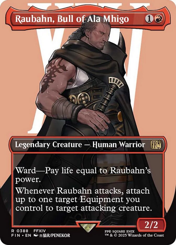 Raubahn, Bull of Ala Mhigo (388) - [Foil, Borderless] Final Fantasy (FIN)