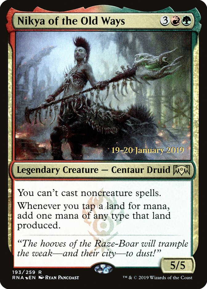 Nikya of the Old Ways (193s) - Ravnica Allegiance Promos (PRNA)