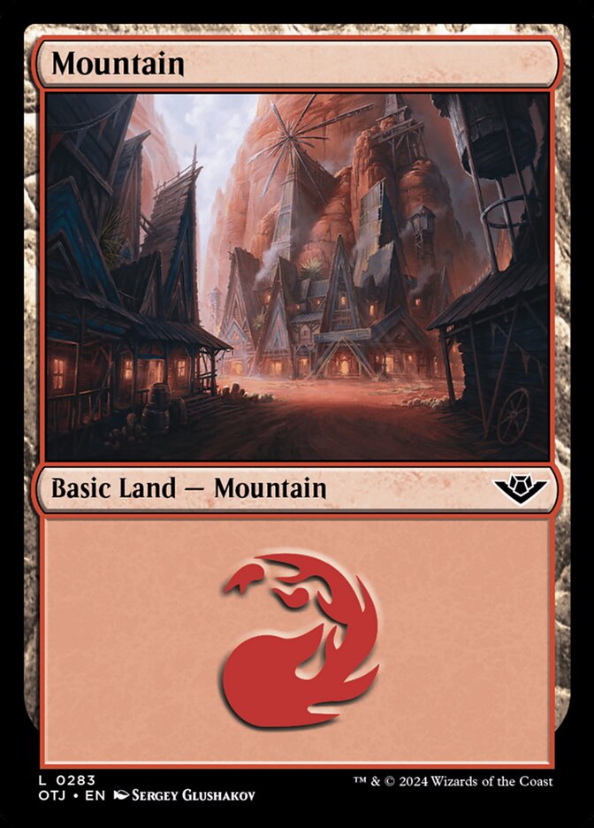 Mountain (283) - [Foil] Outlaws of Thunder Junction (OTJ)