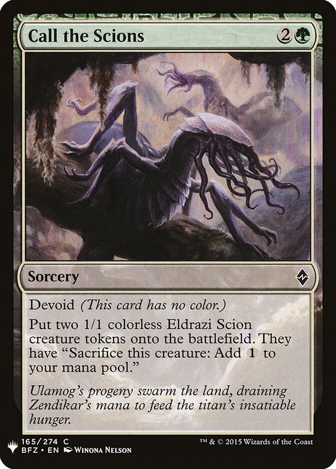 Call the Scions (BFZ-165) - The List (PLST)