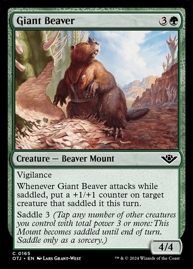 Giant Beaver (165) - Outlaws of Thunder Junction (OTJ)
