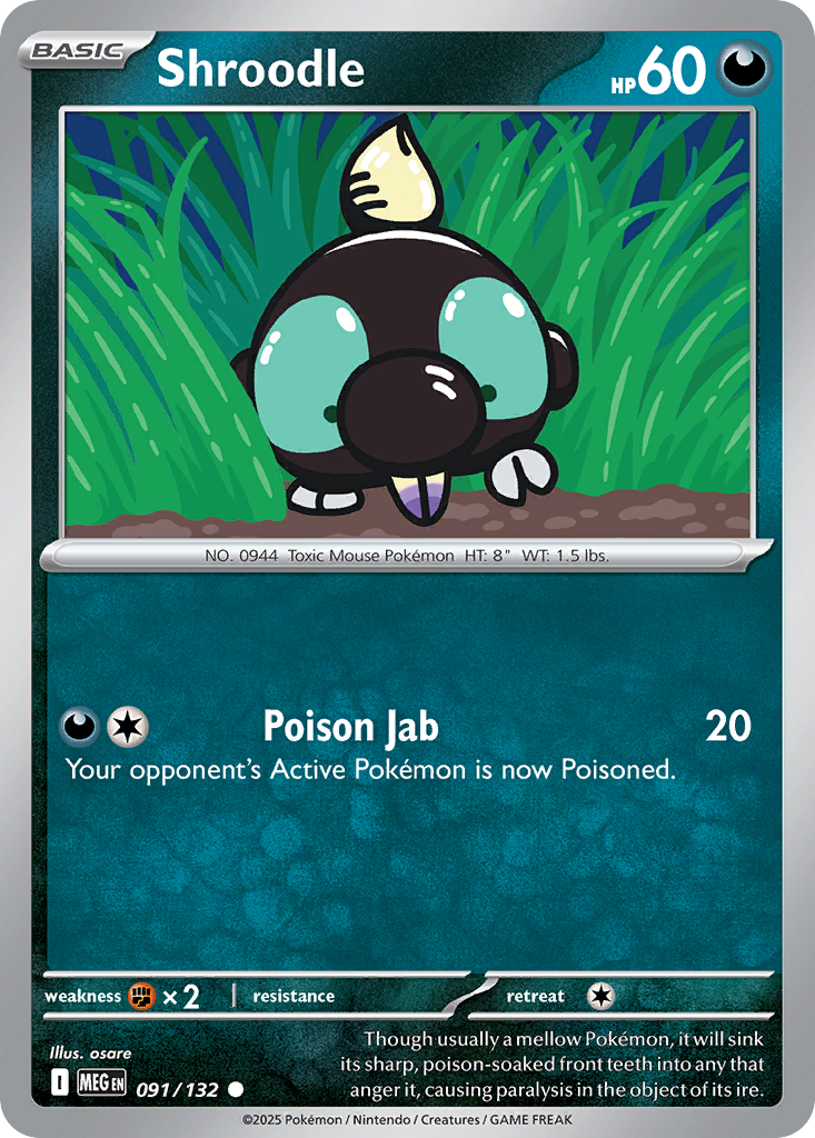 Shroodle (91/132) - [Reverse Holo] Mega Evolution (MEG)