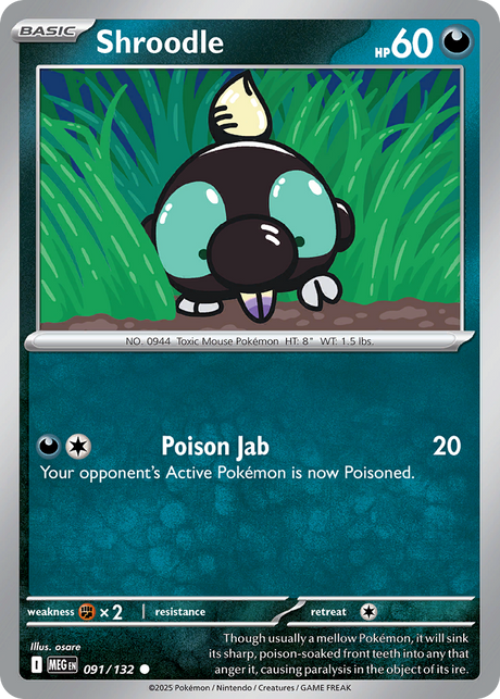 Shroodle (91/132) - [Reverse Holo] Mega Evolution (MEG)