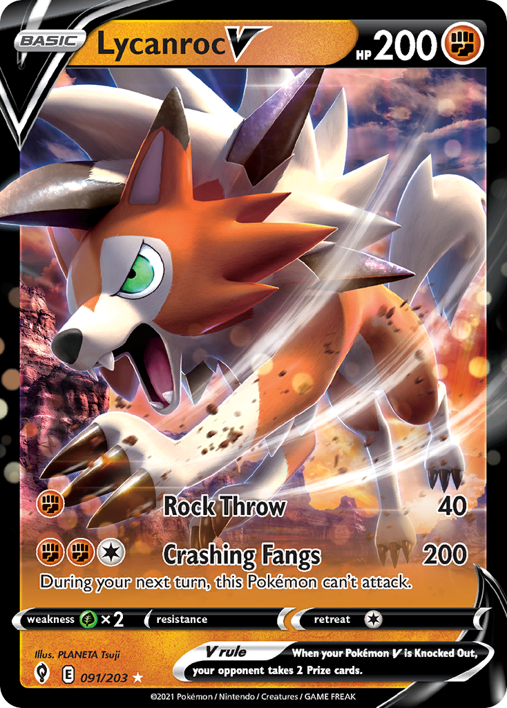 Lycanroc V (91/203) - [Holo Foil] Evolving Skies (EVS)