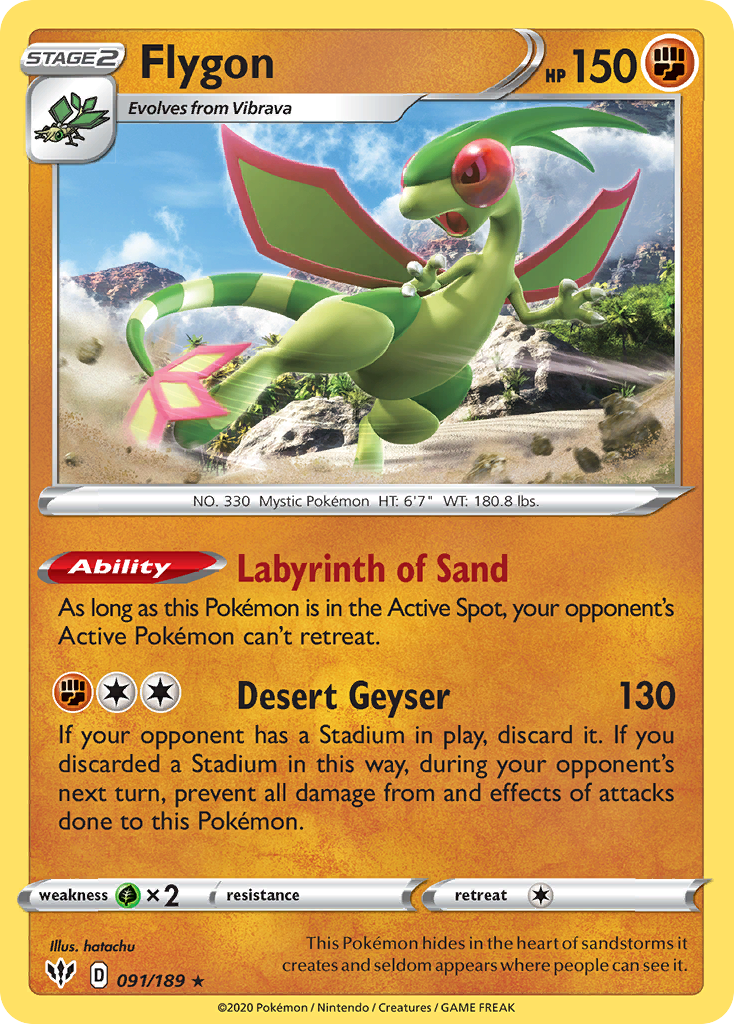 Flygon (91/189) - [Reverse Holo] Darkness Ablaze (DAA)