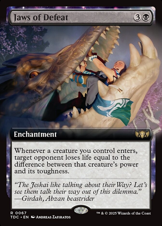 Jaws of Defeat - [Extended Art] Tarkir: Dragonstorm Commander (TDC)