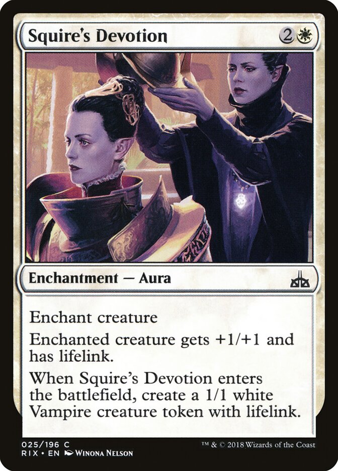 Squire's Devotion (25) - Rivals of Ixalan (RIX)