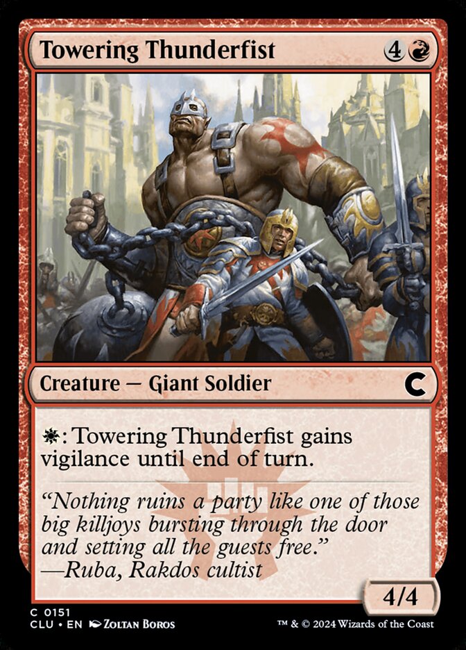 Towering Thunderfist (151) - Ravnica: Clue Edition (CLU)