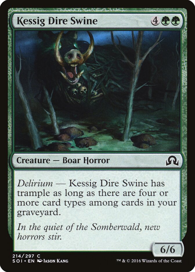 Kessig Dire Swine (214) - Shadows over Innistrad (SOI)