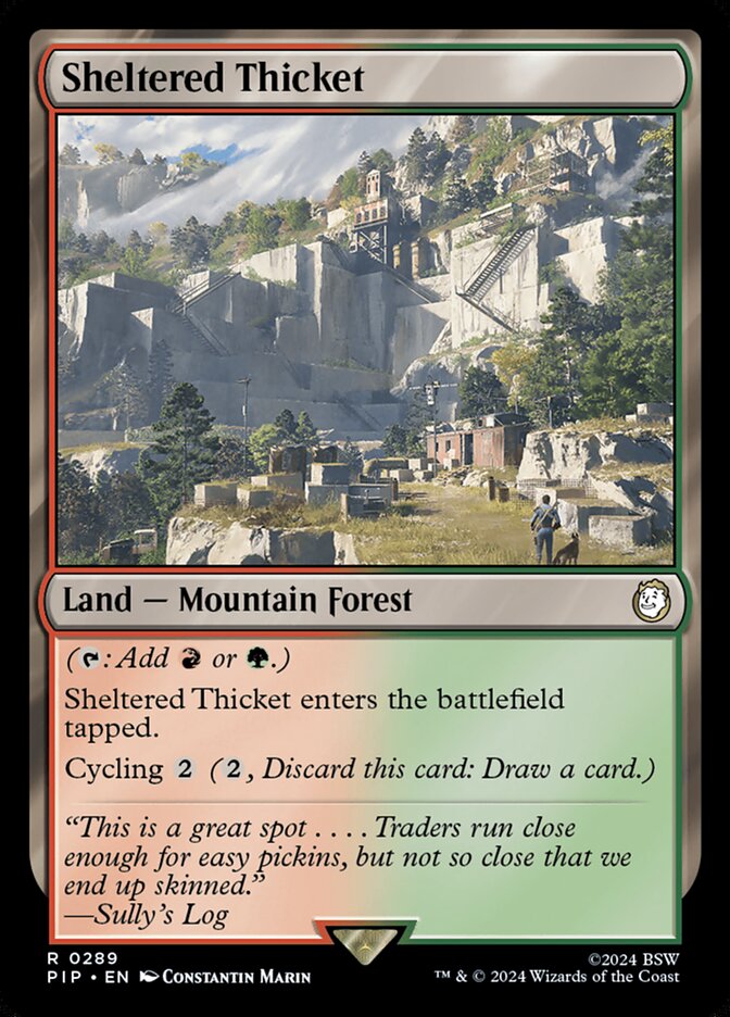 Sheltered Thicket - [Foil] Fallout (PIP)