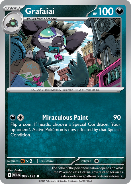 Grafaiai (92/132) - [Reverse Holo] Mega Evolution (MEG)