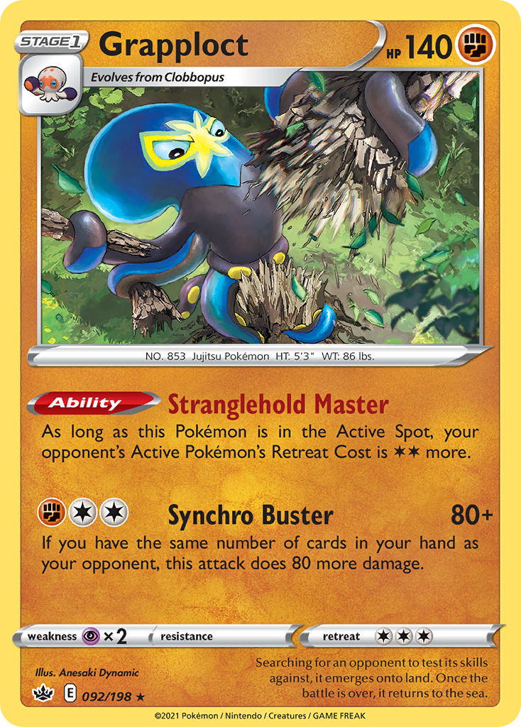 Grapploct (92/198) - [Reverse Holo] Chilling Reign (CRE)