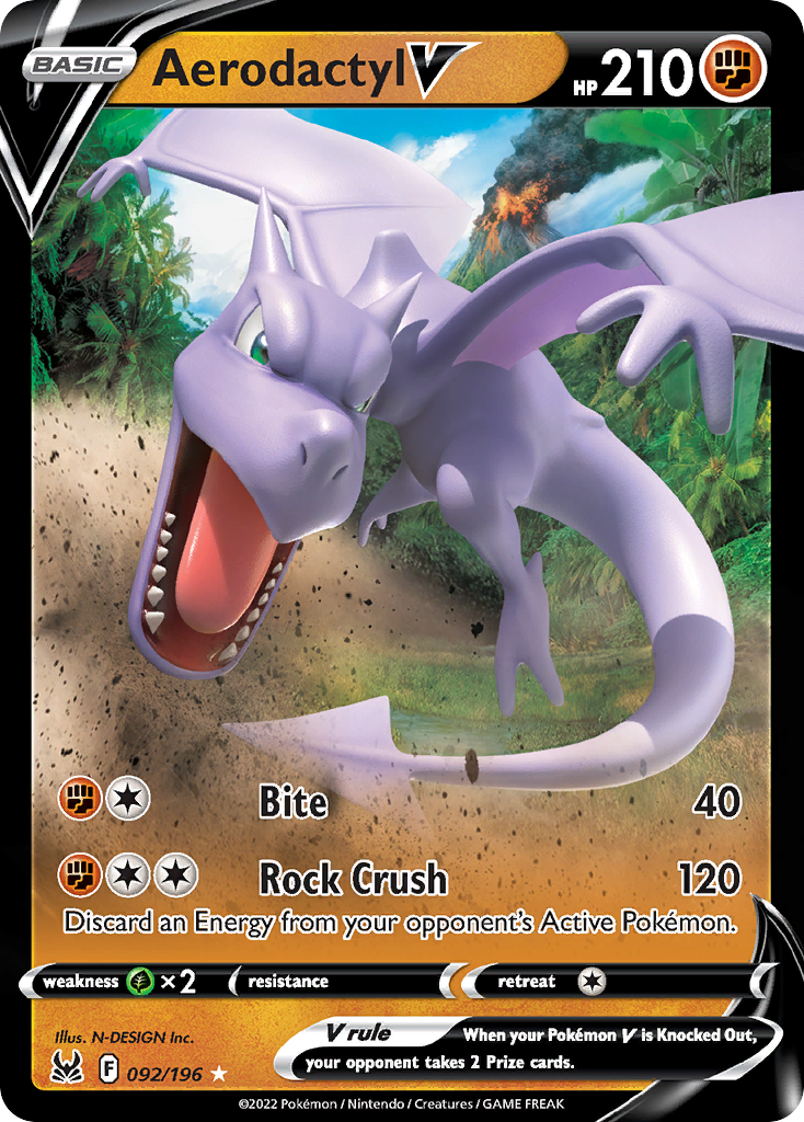 Aerodactyl V (92/196) - [Holo Foil] Lost Origin (LOR)