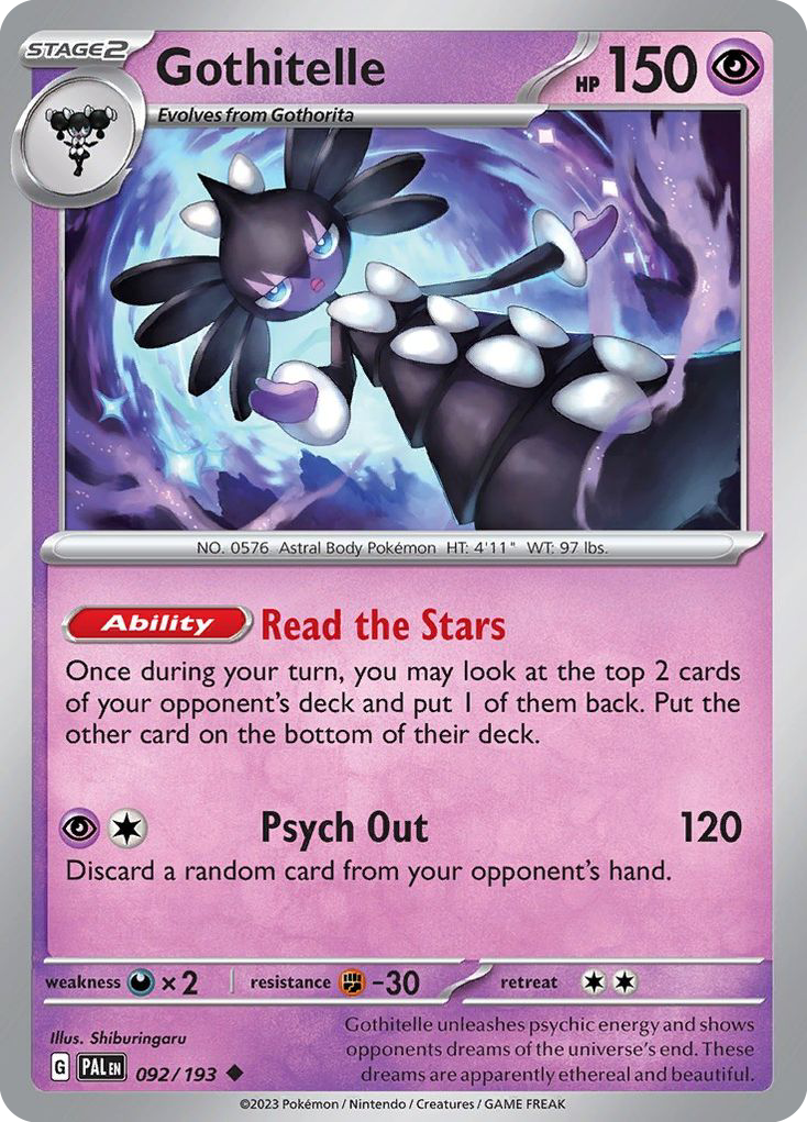 Gothitelle (92/193) - [Reverse Holo] Paldea Evolved (PAL)