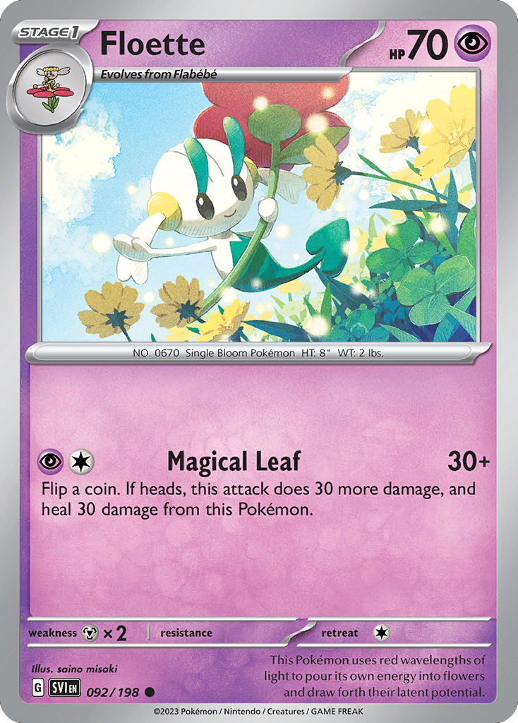 Floette (92/198) - [Reverse Holo] Scarlet & Violet (SVI)