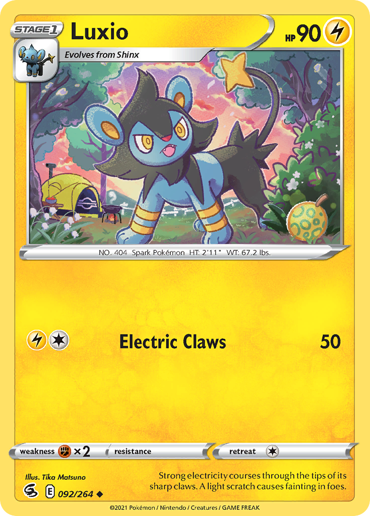 Luxio (92/264) - [Reverse Holo] Fusion Strike (FST)