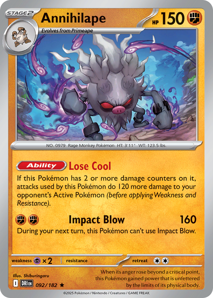 Annihilape (92/182) - [Holo Foil] Destined Rivals (DRI)