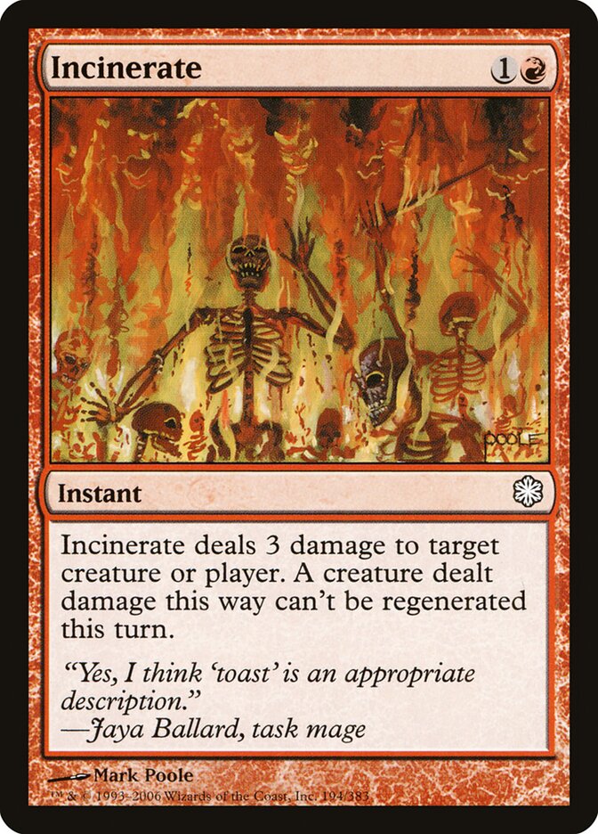 Incinerate (194) - Coldsnap Theme Decks (CST)