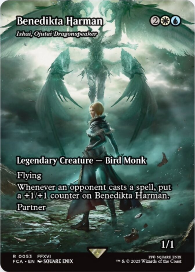 Benedikta Harman - Ishai, Ojutai Dragonspeaker (53) - [Foil, Borderless] Final Fantasy: Through the Ages (FCA)