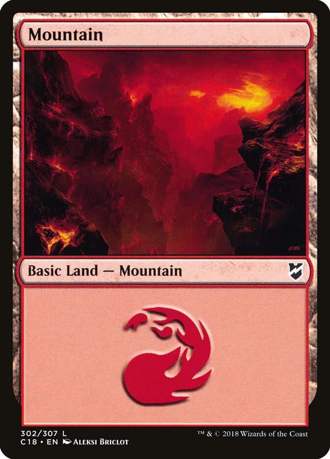 Mountain (302) - Commander 2018 (C18)