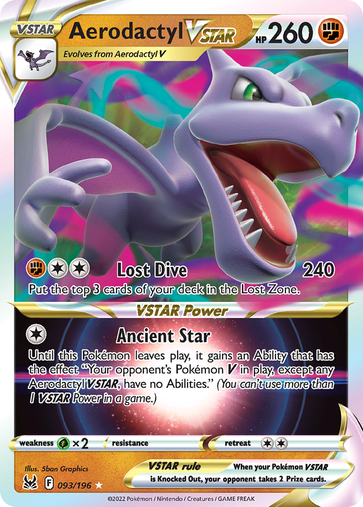 Aerodactyl VSTAR (93/196) - [Holo Foil] Lost Origin (LOR)