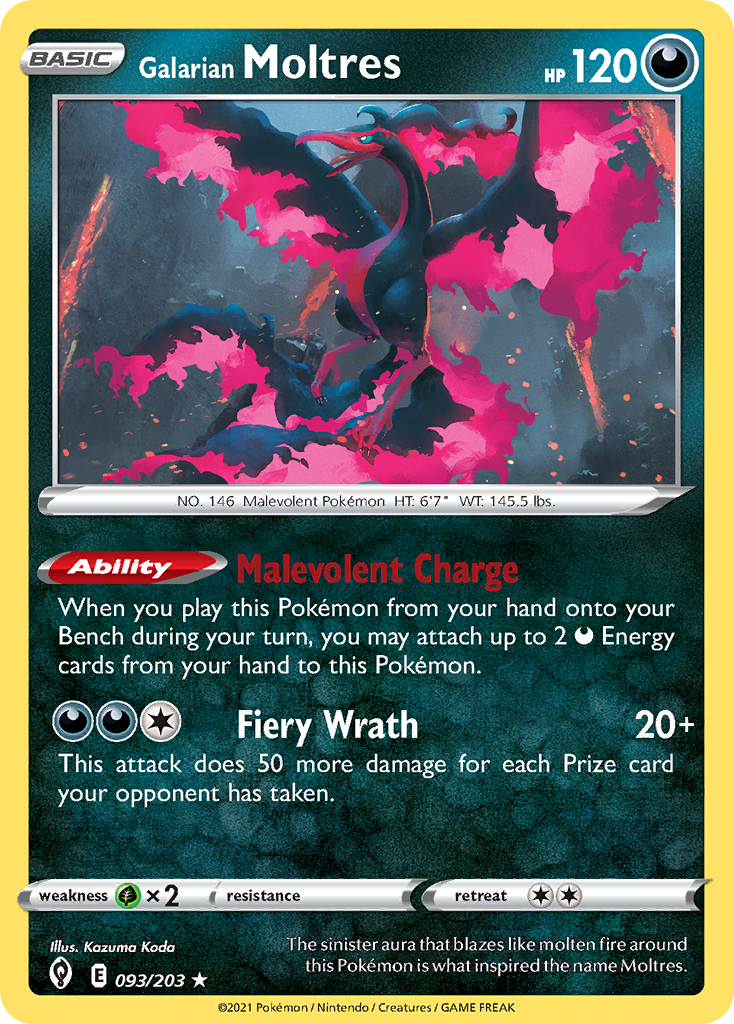 Galarian Moltres (93/203) - [Holo Foil] Evolving Skies (EVS)