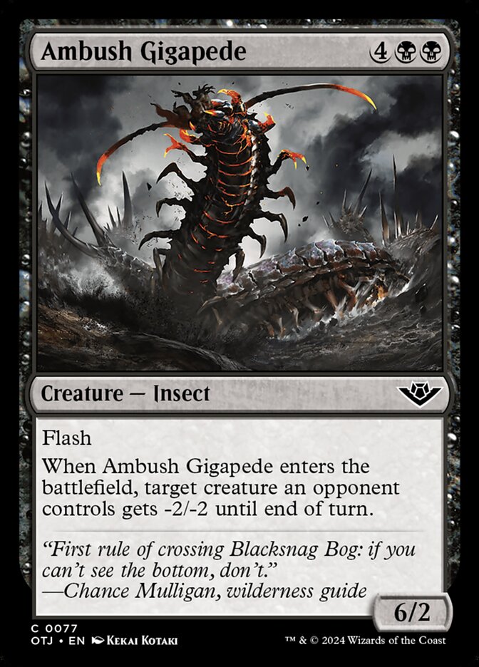 Ambush Gigapede (77) - Outlaws of Thunder Junction (OTJ)