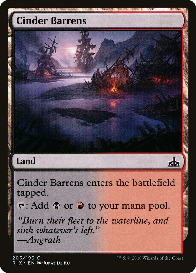 Cinder Barrens (205) - Rivals of Ixalan (RIX)
