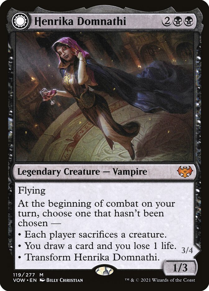 Henrika Domnathi // Henrika, Infernal Seer (119) - Innistrad: Crimson Vow (VOW)