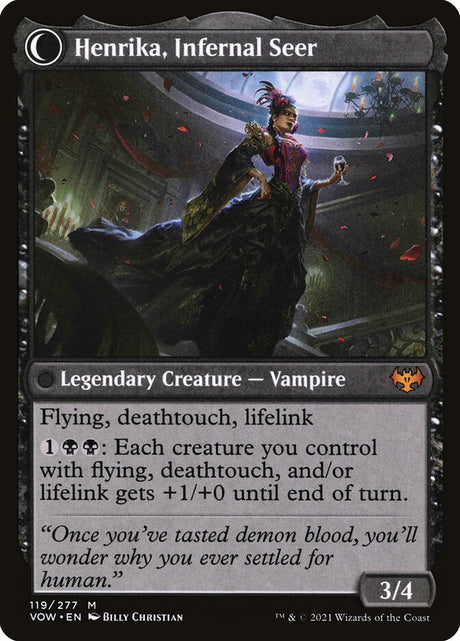 Henrika Domnathi // Henrika, Infernal Seer (119) - Innistrad: Crimson Vow (VOW)