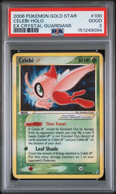 Celebi Star #100 - [Graded PSA 2] EX Crystal Guardians (CG)