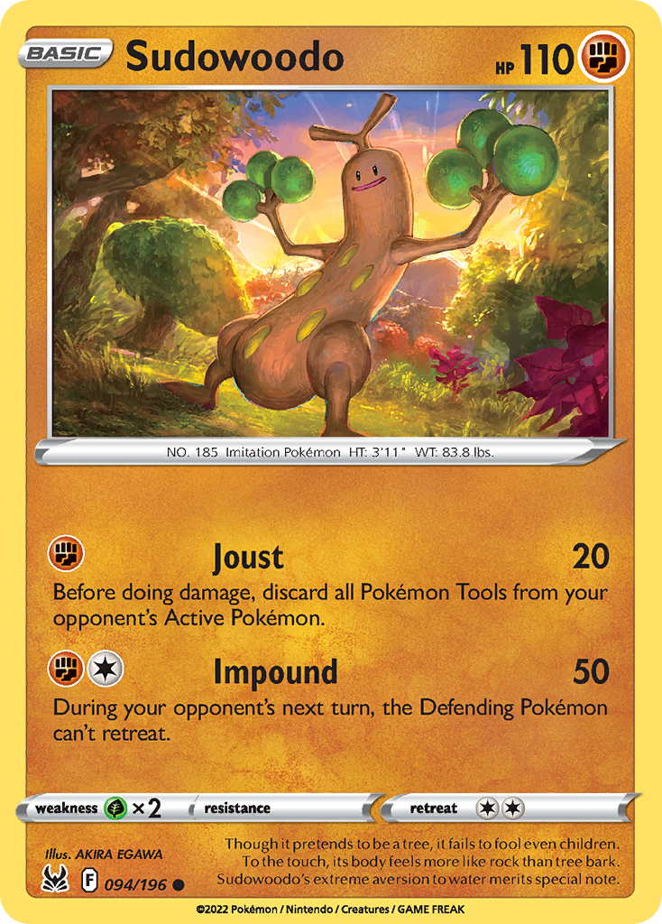 Sudowoodo (94/196) - [Reverse Holo] Lost Origin (LOR)