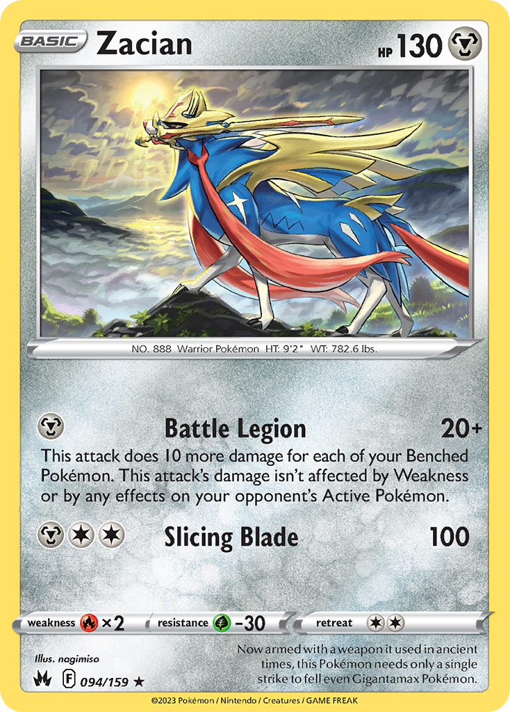 Zacian (94/159) - [Reverse Holo] Crown Zenith (CRZ)