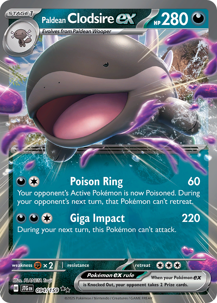 Paldean Clodsire ex (94/159) - [Holo Foil] Journey Together (JTG)